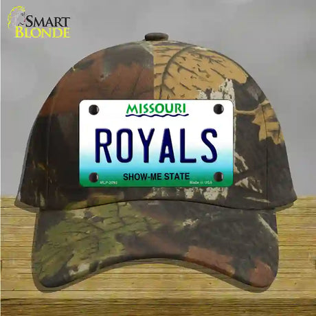 Royals Missouri State Novelty License Plate Hat Cotton / Camoflauge