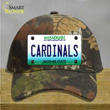 Cardinals Missouri State Novelty License Plate Hat Cotton / Camoflauge