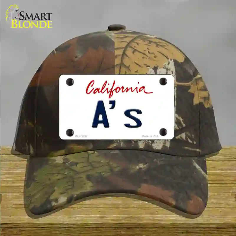 As California State Novelty License Plate Hat Cotton / Camoflauge