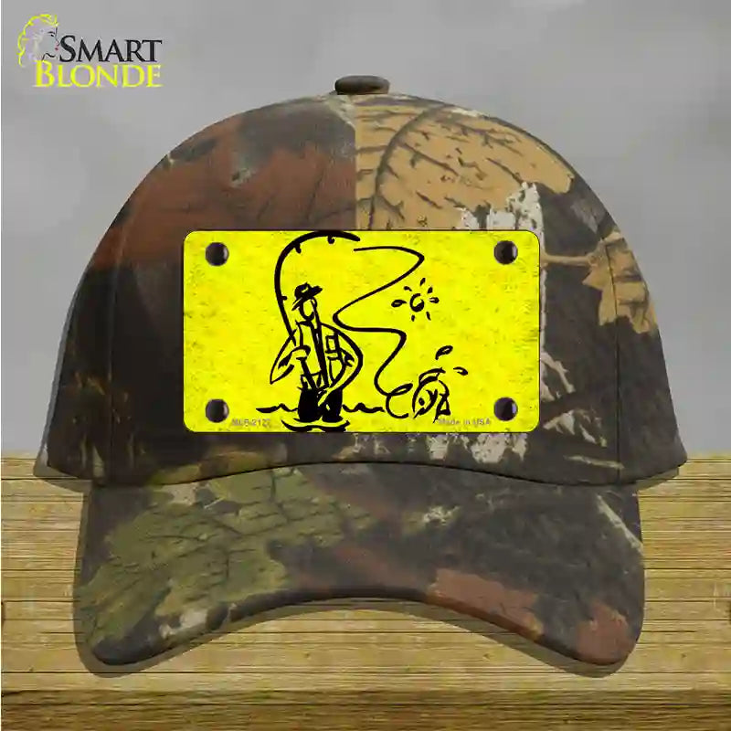 Fly Fishing Novelty License Plate Hat Cotton / Camoflauge