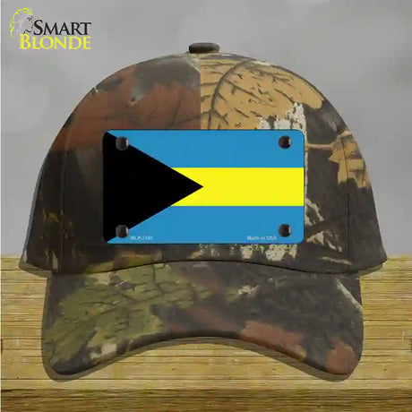 Bahamas Flag Novelty License Plate Hat Cotton / Camoflauge