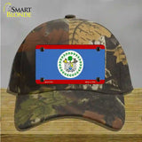 Belize Flag Novelty License Plate Hat Cotton / Camoflauge