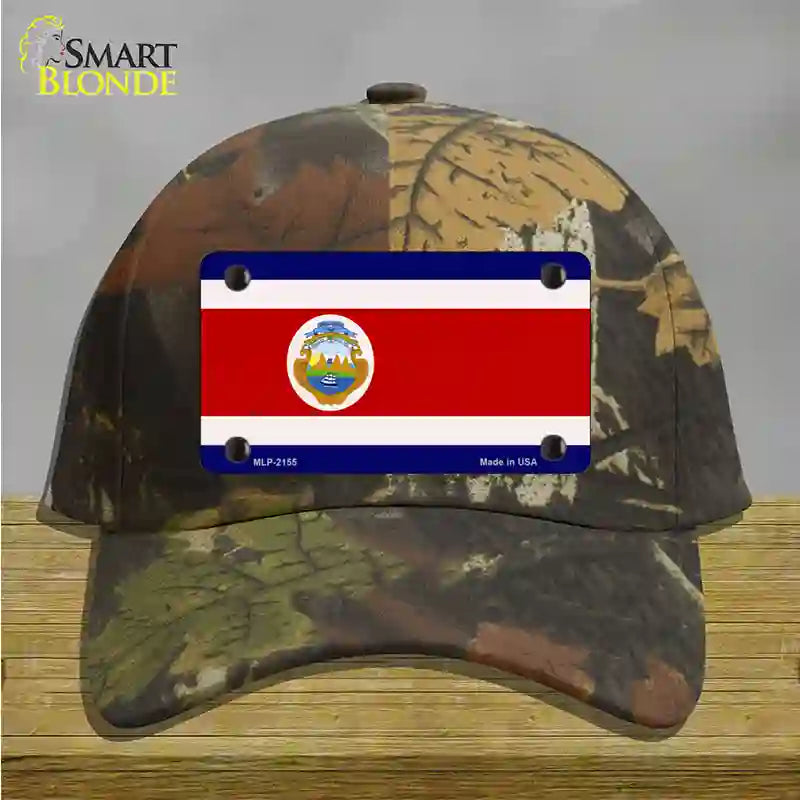 Costa Rica Flag Novelty License Plate Hat Cotton / Camoflauge