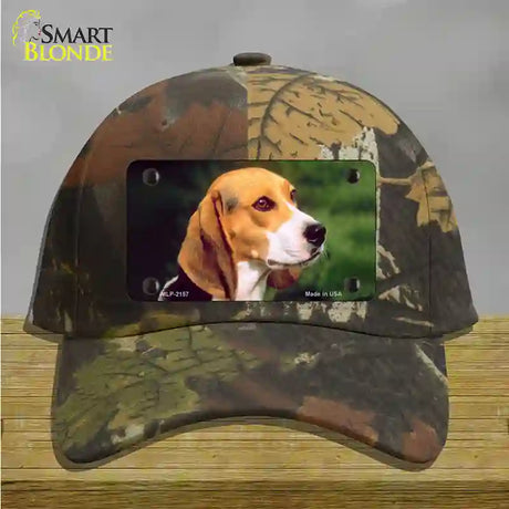 Beagle Dog Novelty License Plate Hat Cotton / Camoflauge