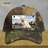 Bichon Frise Dog Novelty License Plate Hat Cotton / Camoflauge