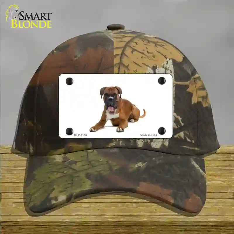 Boxer Dog Novelty License Plate Hat Cotton / Camoflauge