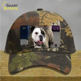 Bulldog Dog Novelty License Plate Hat Cotton / Camoflauge