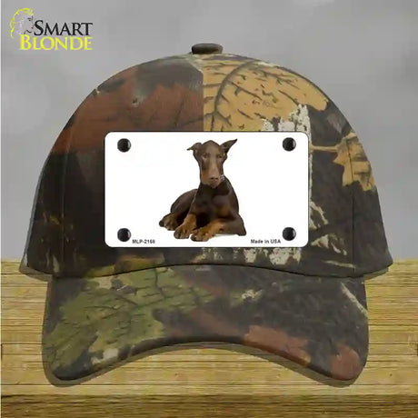 Doberman Pinscher Dog Novelty License Plate Hat Cotton / Camoflauge