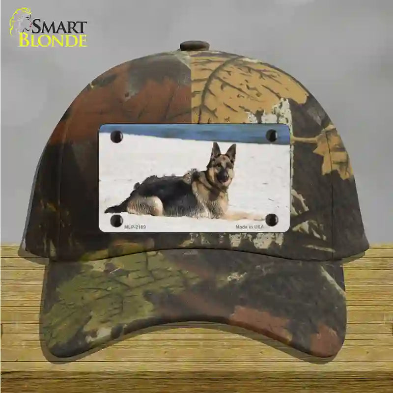 German Shepherd Dog Novelty License Plate Hat Cotton / Camoflauge