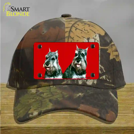 Schnauzer Dog Novelty License Plate Hat Cotton / Camoflauge