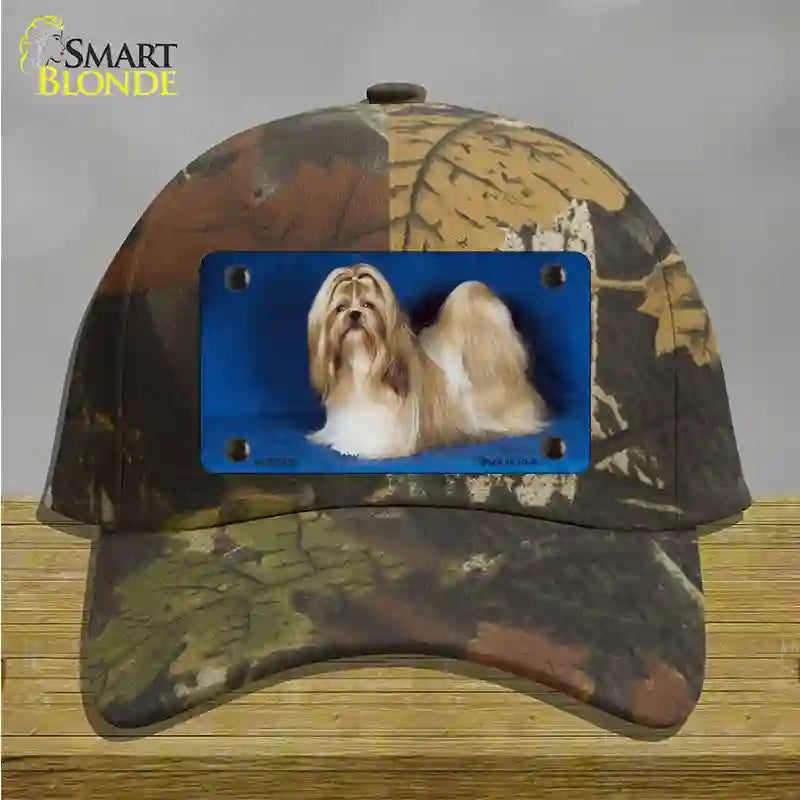 Shih Tzu Dog Novelty License Plate Hat Cotton / Camoflauge