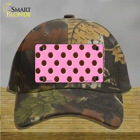 Chocolate Brown Polka Dots Pink Novelty License Plate Hat Cotton / Camoflauge