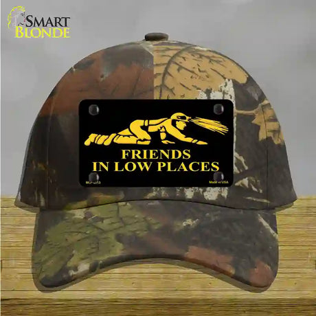 Miners Friends In Low Places Novelty License Plate Hat Cotton / Camoflauge