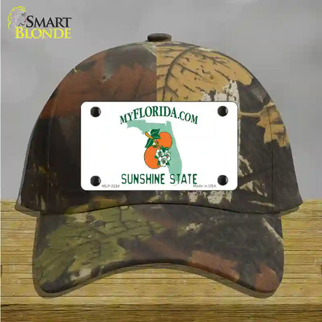 Florida State Blank Novelty License Plate Hat Cotton / Camoflauge