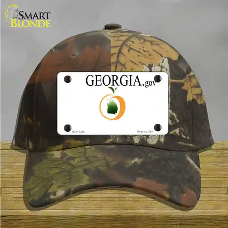 Georgia State Blank Novelty License Plate Hat Cotton / Camoflauge