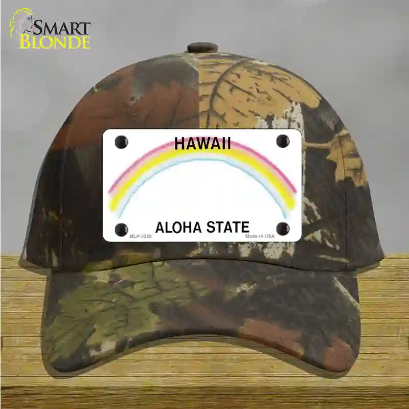 Hawaii State Blank Novelty License Plate Hat Cotton / Camoflauge