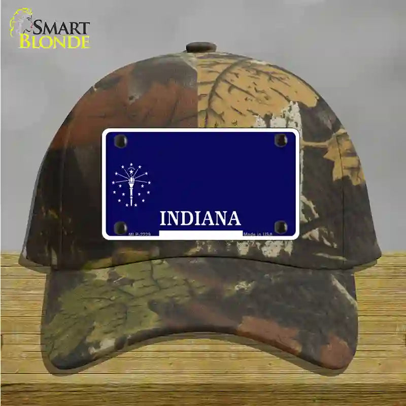 Indiana State Blank Novelty License Plate Hat Cotton / Camoflauge