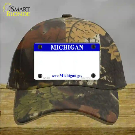 Michigan State Blank Novelty License Plate Hat Cotton / Camoflauge