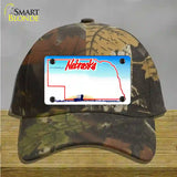 Nebraska State Blank Novelty License Plate Hat Cotton / Camoflauge