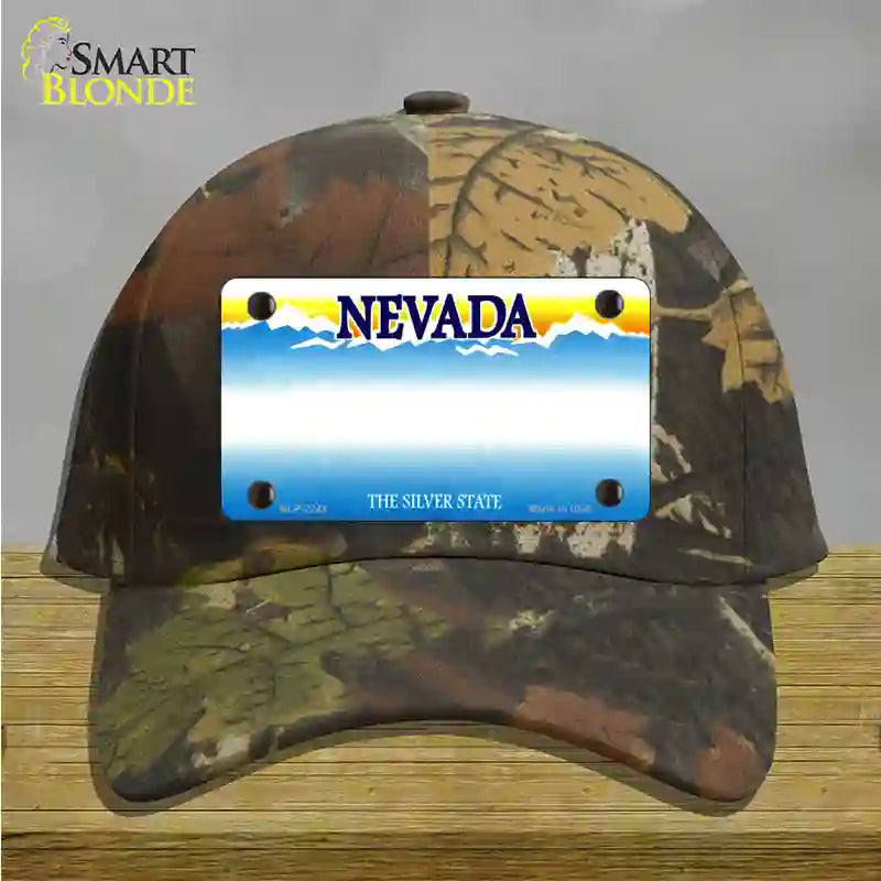 Nevada State Blank Novelty License Plate Hat Cotton / Camoflauge