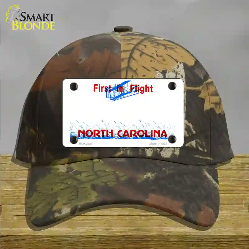 North Carolina State Blank Novelty License Plate Hat Cotton / Camoflauge