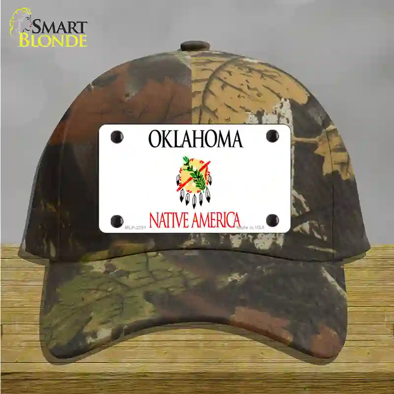 Oklahoma State Blank Novelty License Plate Hat Cotton / Camoflauge