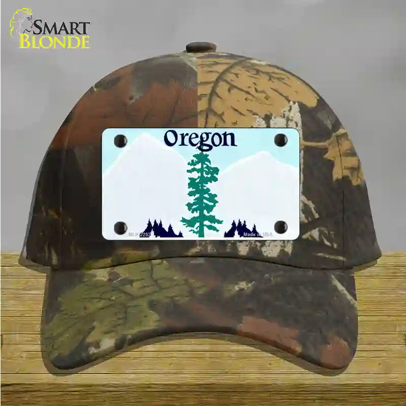 Oregon State Blank Novelty License Plate Hat Cotton / Camoflauge