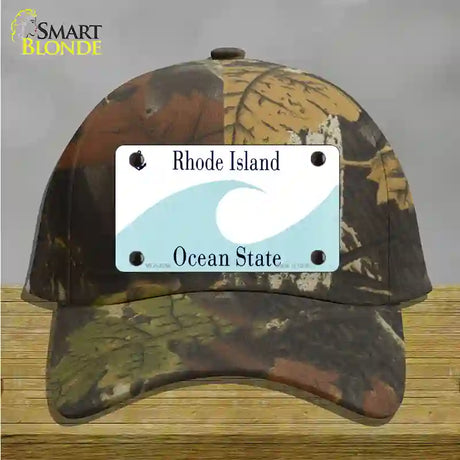 Rhode Island State Blank Novelty License Plate Hat Cotton / Camoflauge