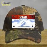 Utah State Blank Novelty License Plate Hat Cotton / Camoflauge