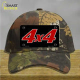 4 X 4 Black Novelty License Plate Hat Cotton / Camoflauge