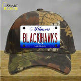 Blackhawks Illinois State Novelty License Plate Hat Cotton / Camoflauge