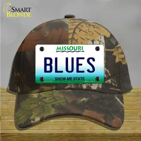 Blues Missouri State Novelty License Plate Hat Cotton / Camoflauge