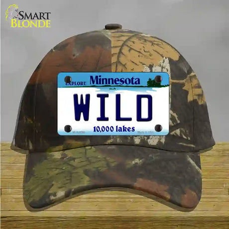 Wild Minnesota State Novelty License Plate Hat Cotton / Camoflauge