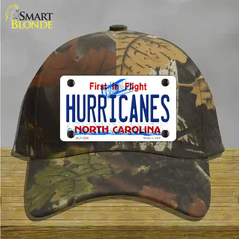 Hurricanes North Carolina State Novelty License Plate Hat Cotton / Camoflauge