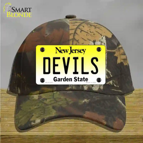 Devils New Jersey State Novelty License Plate Hat Cotton / Camoflauge