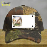 Baseball Offset Novelty License Plate Hat Cotton / Camoflauge