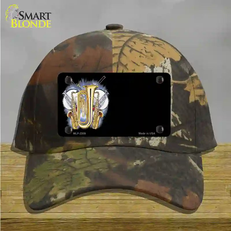 Band Musical Instruments Offset Novelty License Plate Hat Cotton / Camoflauge