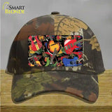 Guitars Black Novelty License Plate Hat Cotton / Camoflauge