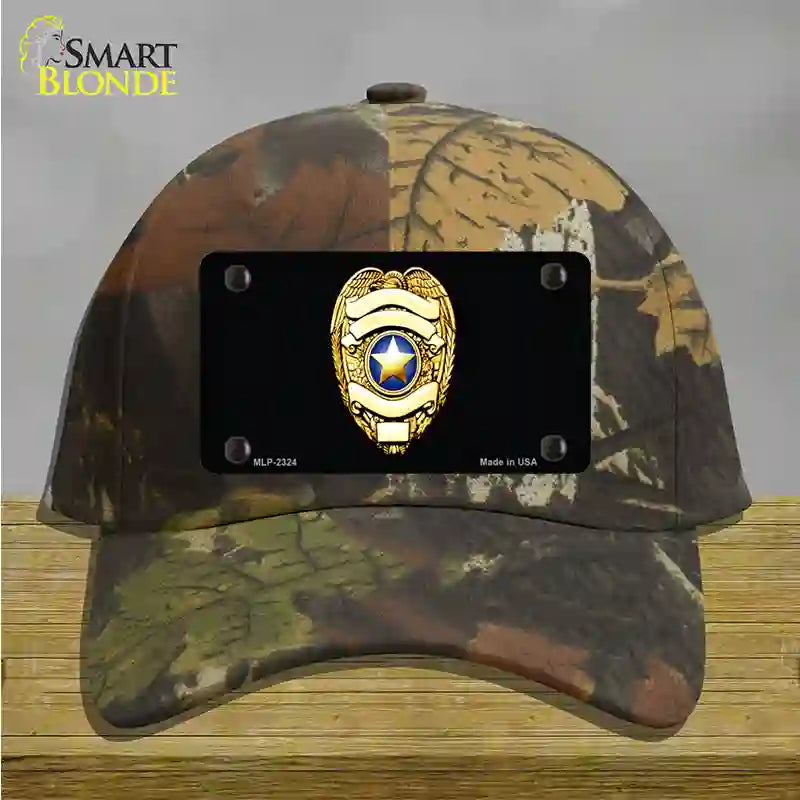 Police Badge Novelty License Plate Hat Cotton / Camoflauge