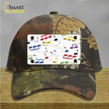 Musical Notes Multi-Color Novelty License Plate Hat Cotton / Camoflauge