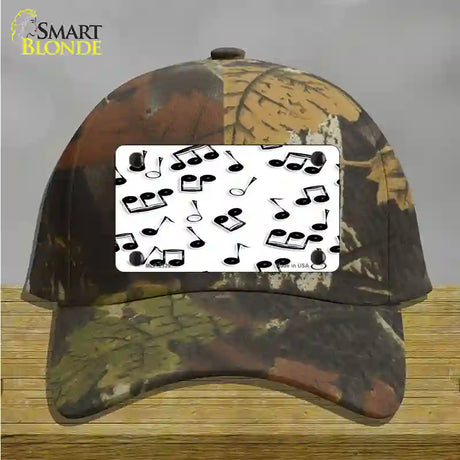 Musical Notes Black White Novelty License Plate Hat Cotton / Camoflauge