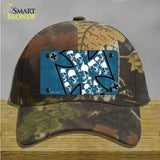 Maltese Cross Skulls Novelty License Plate Hat Cotton / Camoflauge