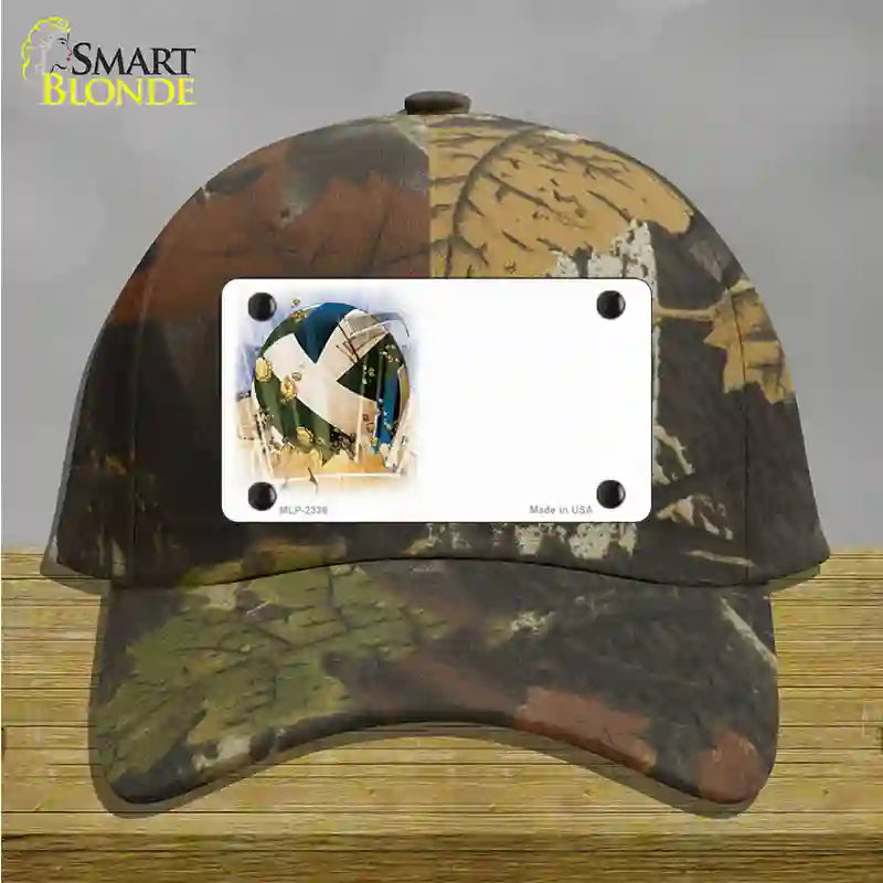 Volleyball Offset Novelty License Plate Hat Cotton / Camoflauge