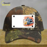 Track And Field Offset Novelty License Plate Hat Cotton / Camoflauge