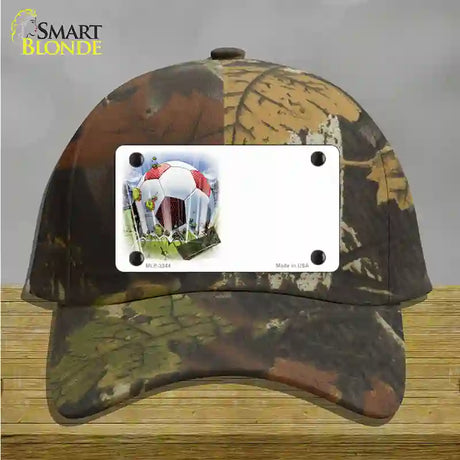 Soccer Ball Offset Novelty License Plate Hat Cotton / Camoflauge