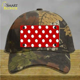 White Polka Dots Red Novelty License Plate Hat Cotton / Camoflauge