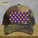 Yellow Polka Dots Purple Novelty License Plate Hat Cotton / Camoflauge