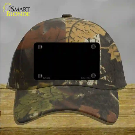 Black Solid Novelty License Plate Hat Cotton / Camoflauge