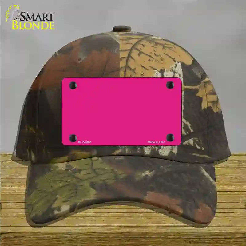 Pink Solid Novelty License Plate Hat Cotton / Camoflauge