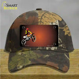 Dirt Bike Rider Offset Novelty License Plate Hat Cotton / Camoflauge